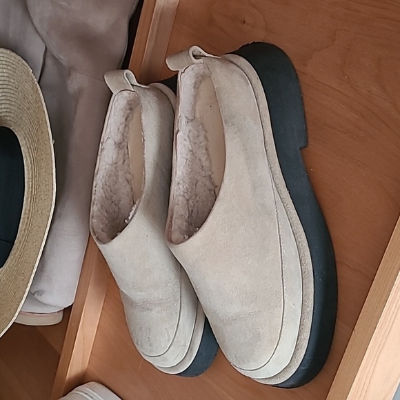 Wandler Suede and Shearling Mules, size 7 - Picture 2 of 12